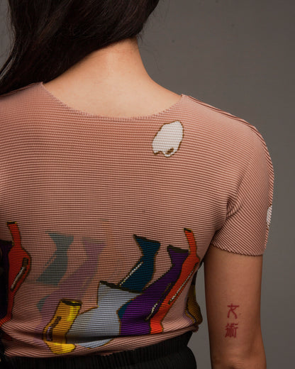 Pink Ceramics Micropleated Top