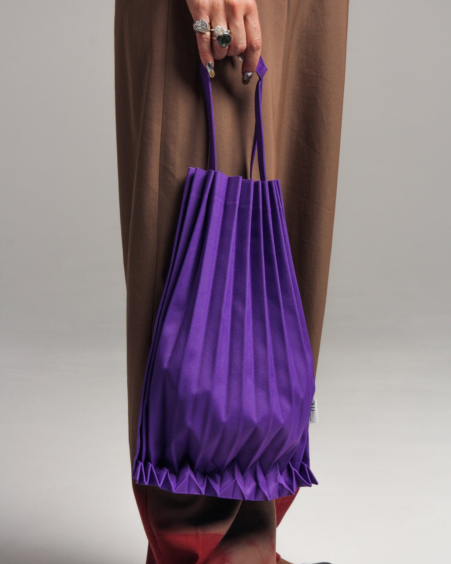 Violet Trunk Pleats Bag