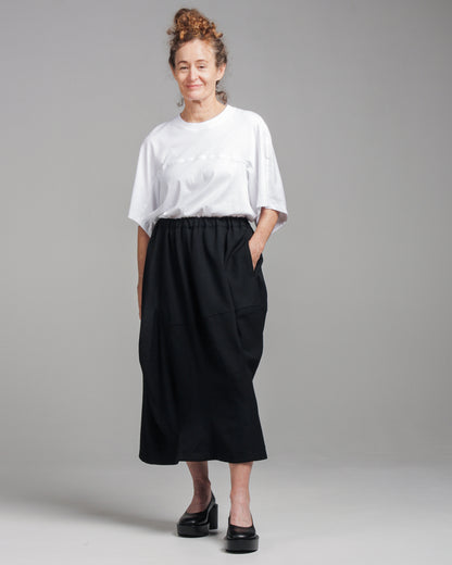 Draped Wool Skirt
