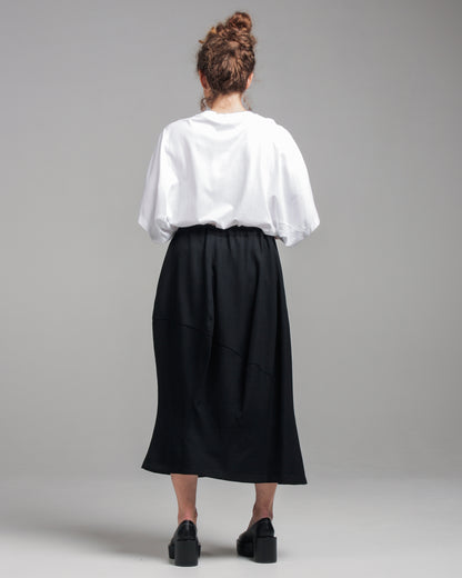 Draped Wool Skirt