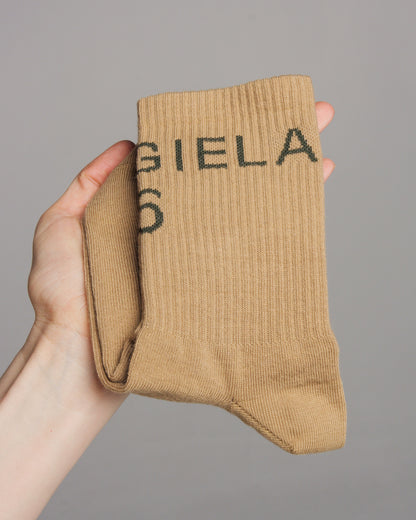 Beige Bootleg Socks