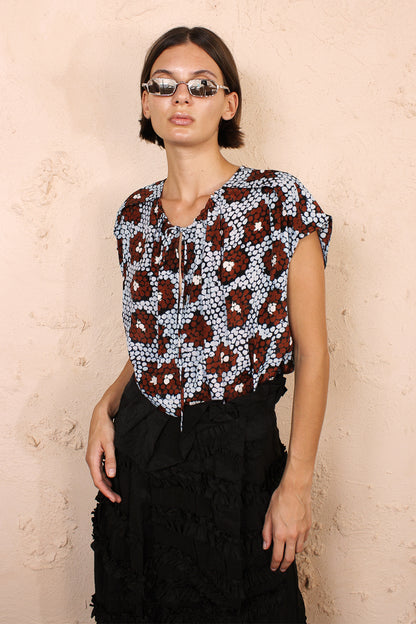 Tapanga Blue Daisy Top