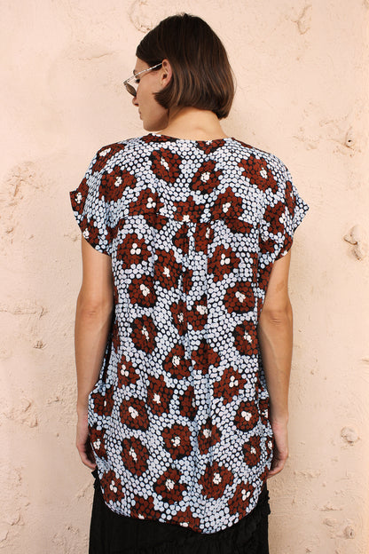 Tapanga Blue Daisy Top