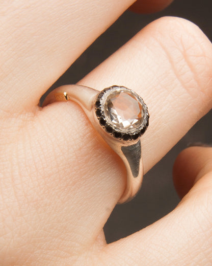 Belquis Black Diamond Topaz Ring