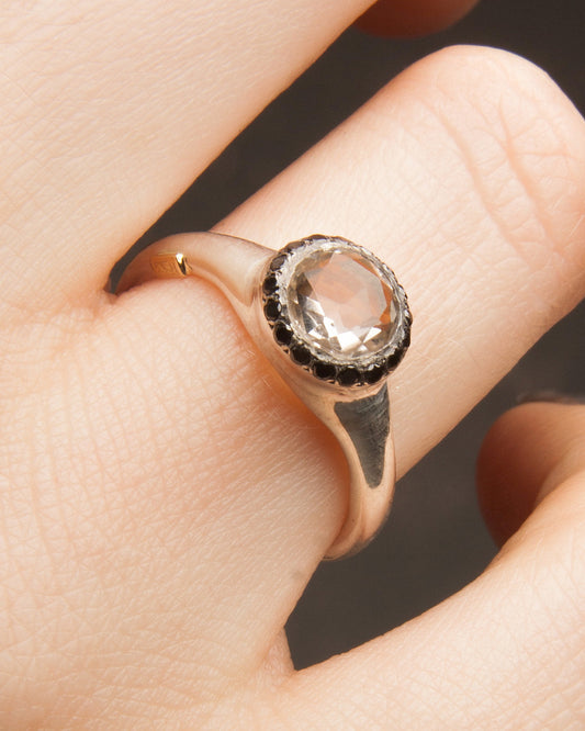 Belquis Black Diamond Topaz Ring