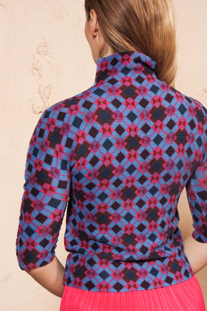 Komon Micropleated Top Blue