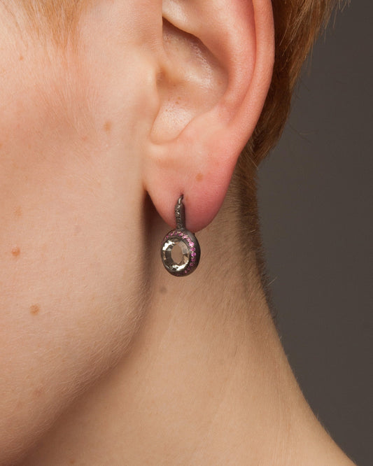 Beenu Pink Sapphire Prasiolite Earrings