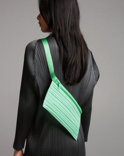 Green Pleated Waist Bag