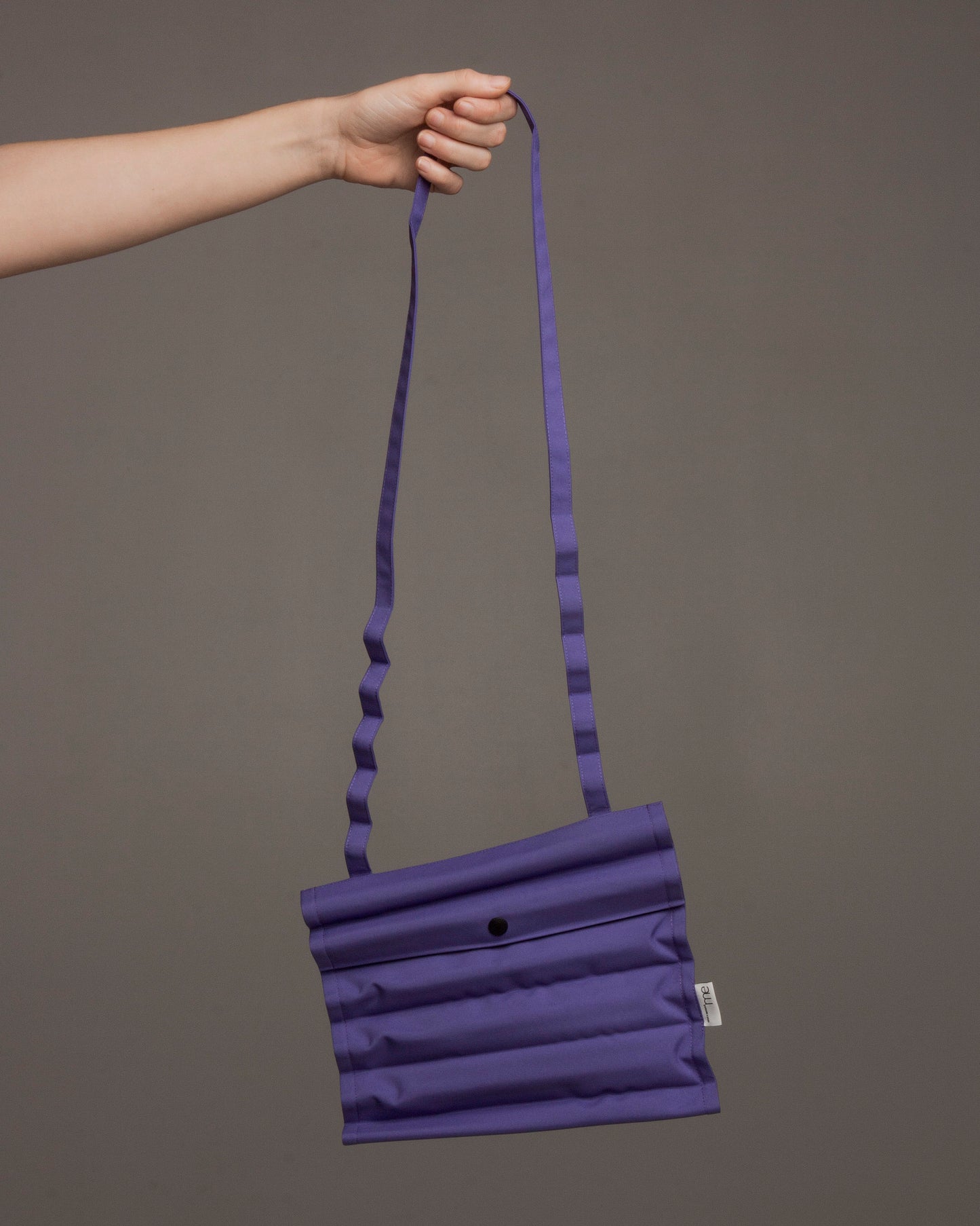 Purple Wave Pleats Bag
