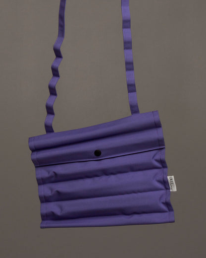 Purple Wave Pleats Bag