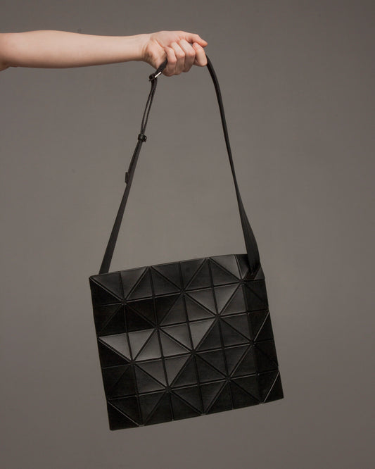 Blocky Matte Black Crossbody Bag