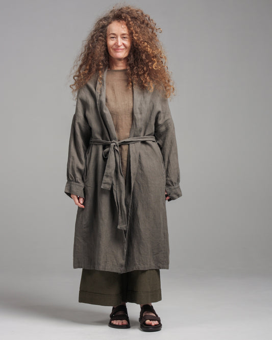 Linen Kotohiradaki Robe