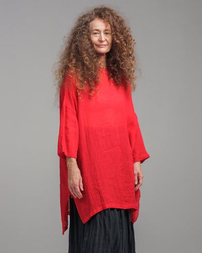 Linen Tunic Red