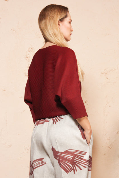 Dolman Micropleated Top