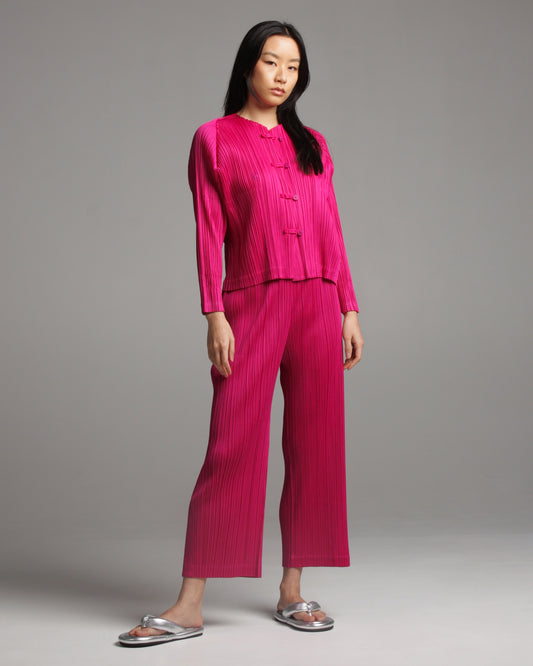 Collarless Pink Shirt