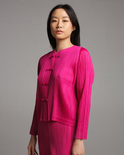 Collarless Pink Shirt