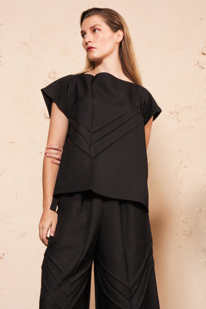 Arrow Pleats Top