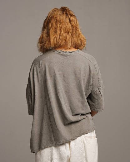 Grey Basic Pullover Tee