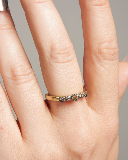 Poppy III Copper Cognac Diamond Ring