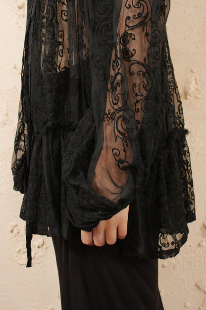Lace Peasant Blouse