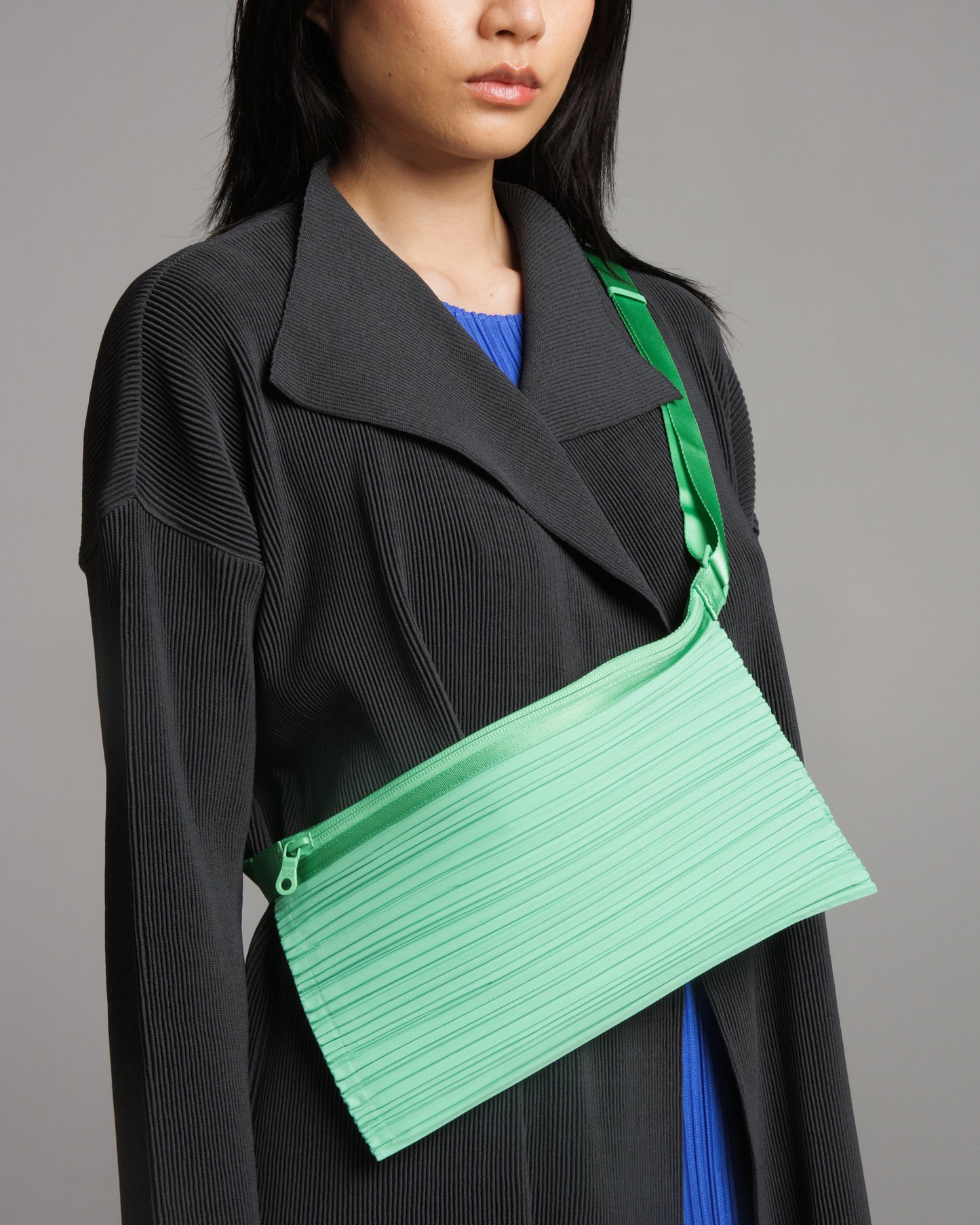 Green Pleated Waist Bag