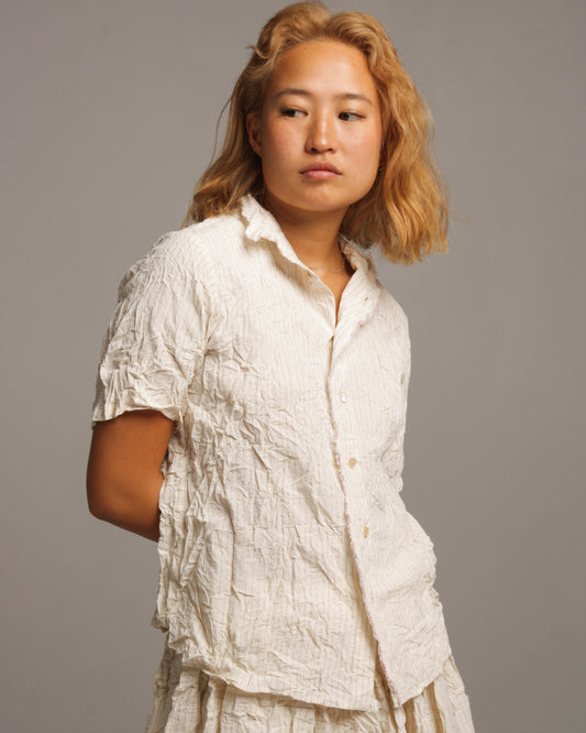 Natural Wrinkled Finish Short Sleeve Shirt