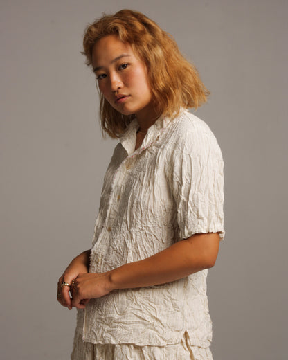 Natural Wrinkled Finish Short Sleeve Shirt