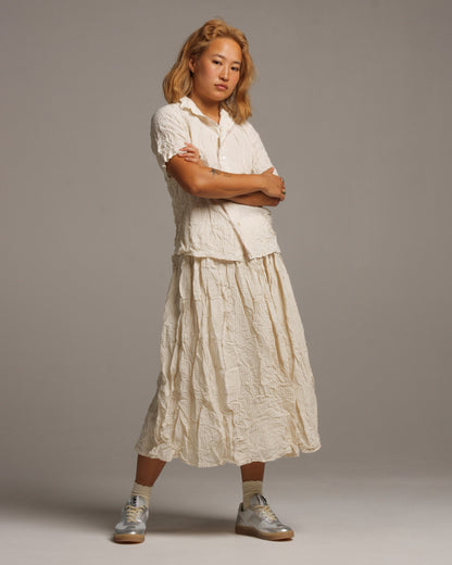 Natural Wrinkled Finish Short Sleeve Shirt
