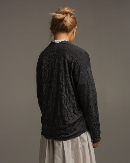 Grey Marle Cotton Knit Cardigan