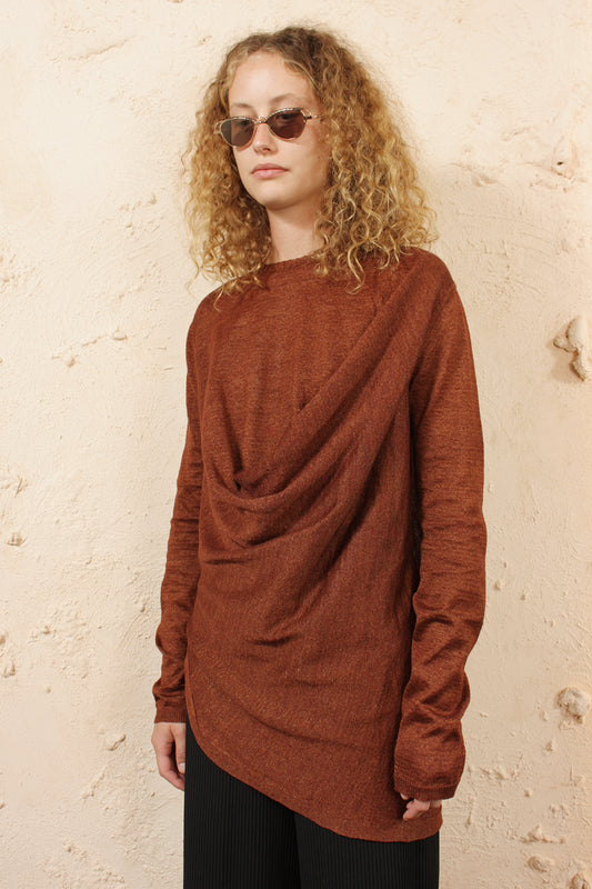 Draped Knit Rust