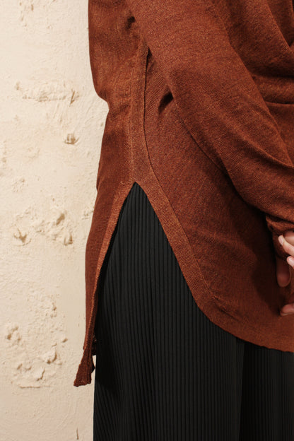 Draped Knit Rust