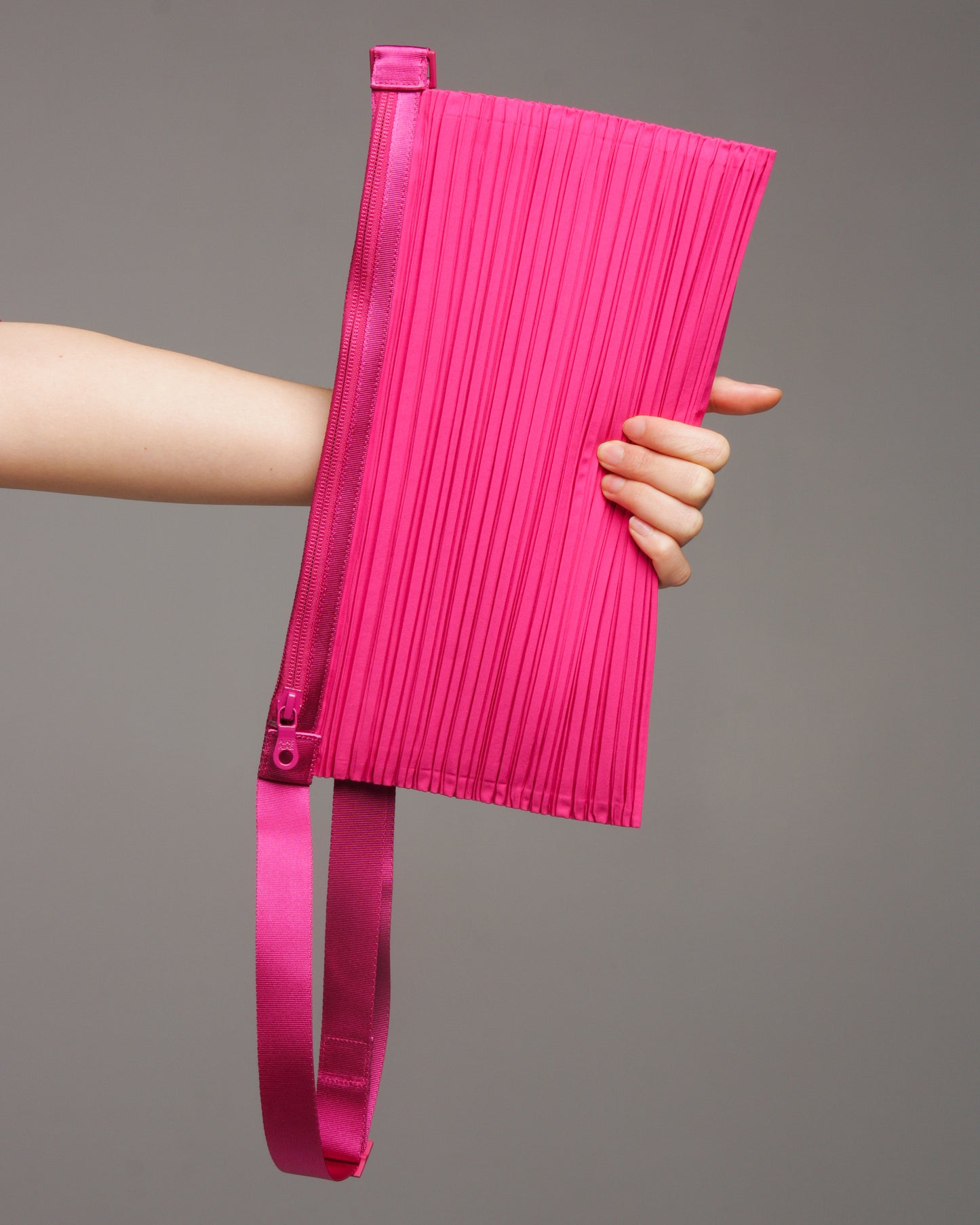 Pink Pleated Waist Bag