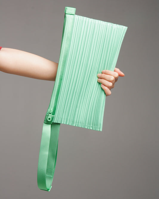Green Pleated Waist Bag