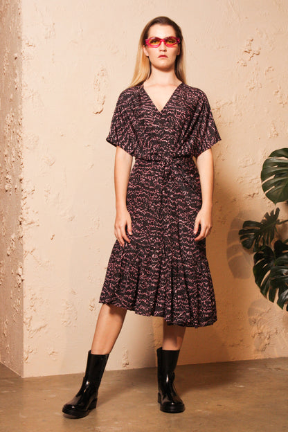 Darika Snake Print Dress
