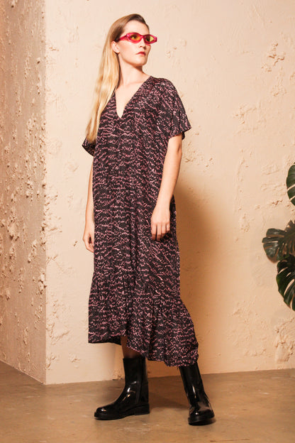 Darika Snake Print Dress