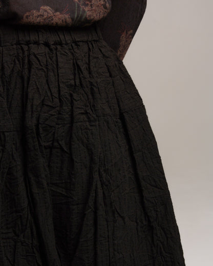Black Corrugated Skirt