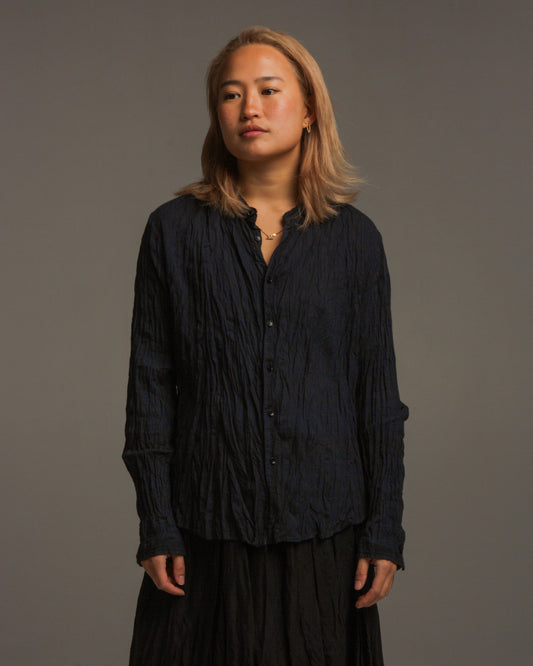 Navy Woven Blouse