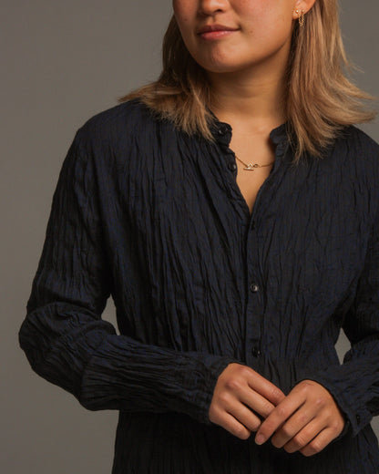 Navy Woven Blouse