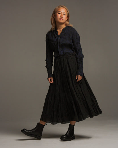 Navy Woven Blouse