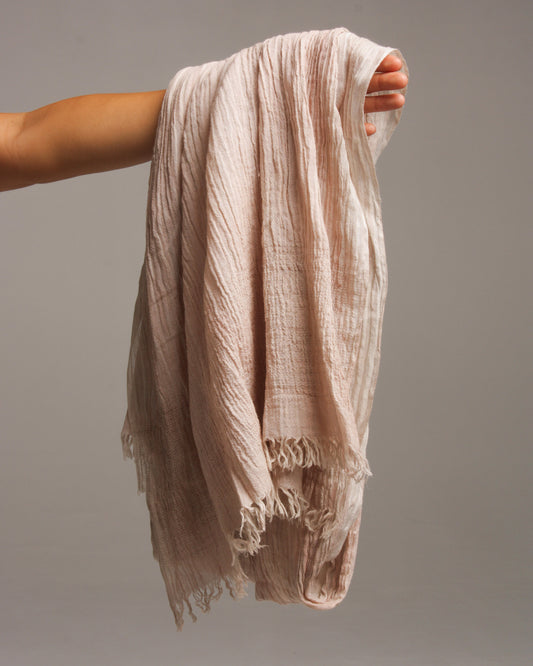 Soft Pink Linen Stole