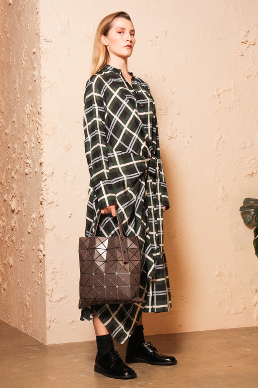 Dabbar Silk Tartan Shirtdress