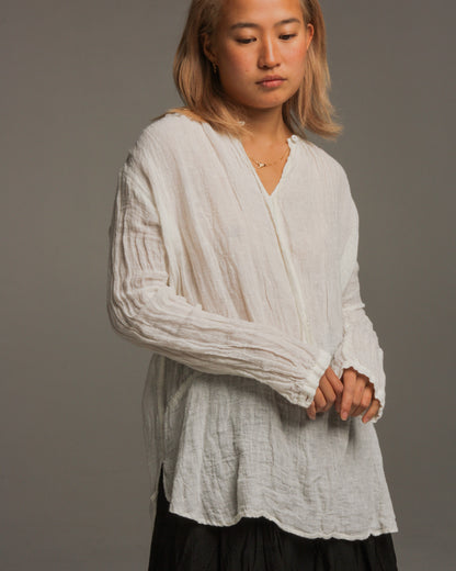Off White Woven Blouse