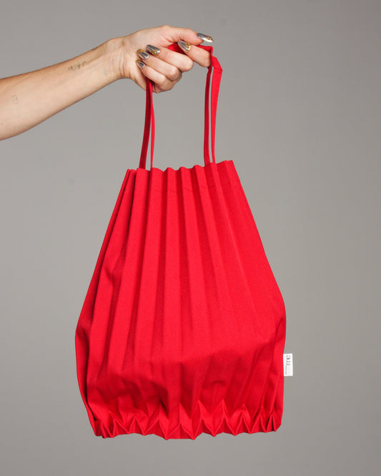 Red Trunk Pleats Bag