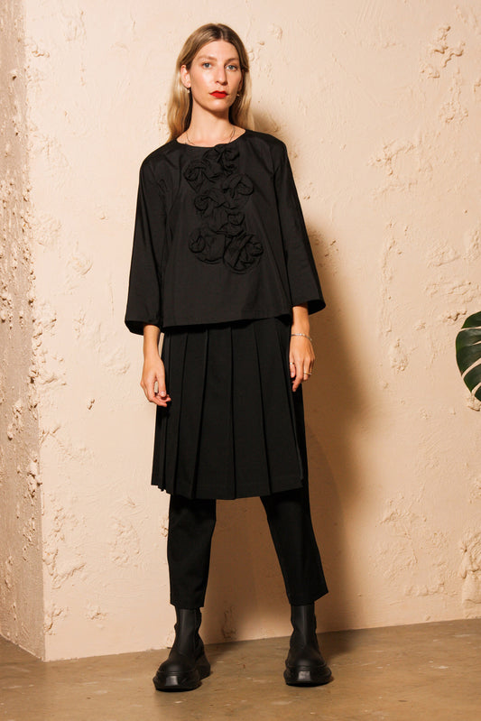 Pleated Skirt Trouser