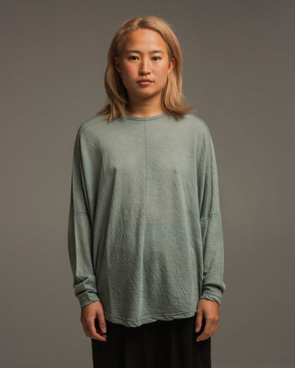 Sky Blue Wool Knit Pullover