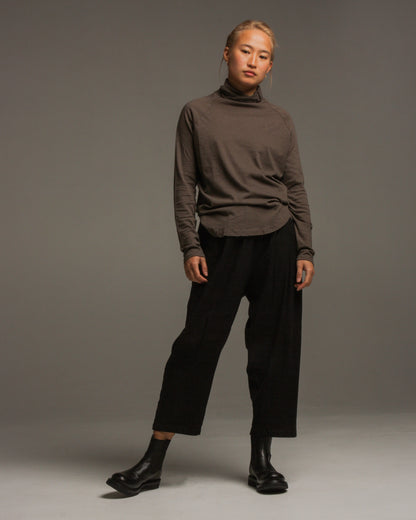 Taupe Cotton Knit Pullover