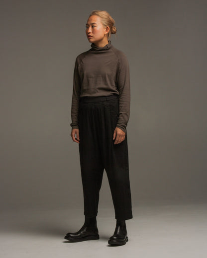 Black Linen Pocket Pants
