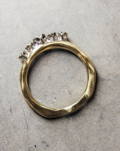 Poppy III Copper Cognac Diamond Ring