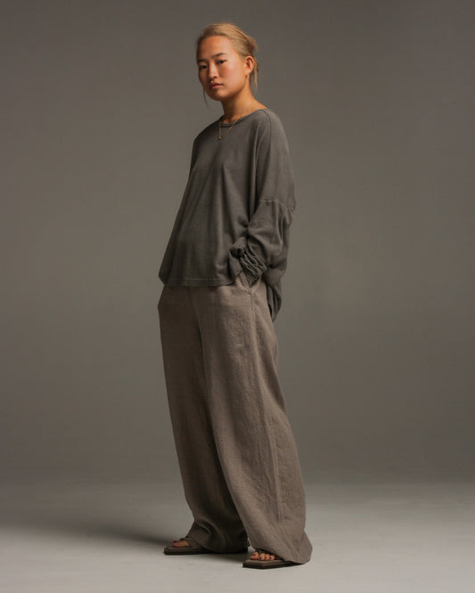 Dove Grey Linen Pants