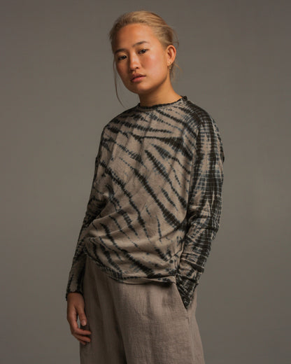 Tie Dye Cotton Knit Pullover